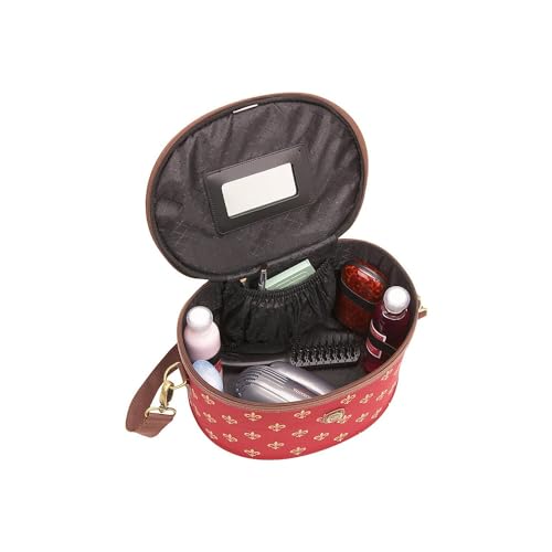 HomeStock Vintage Luggage Set 4 Piece - Antique Style Suitcase, Rolling Carry On, Doctor Bag, Cosmetic Case