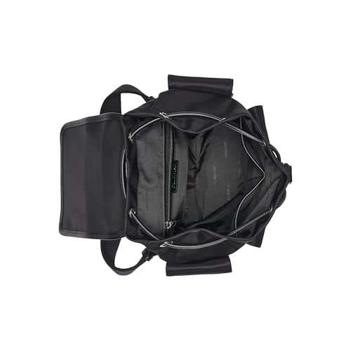 Calvin Klein Elora Organizational Backpack, Black/Silver, One Size
