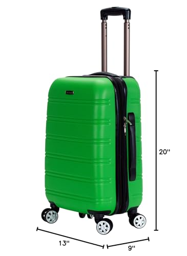 Rockland Melbourne Hardside Expandable Spinner Wheel Luggage, Carry-On 20", Green