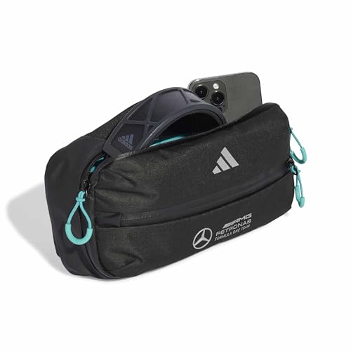 adidas Unisex Mercedes AMG Petronas Formula One Team Intelligent Packing System Slingback, Black/Reflective Silver/Semi Mint Rush, One Size