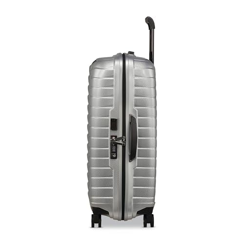 Samsonite Proxis Medium Hardside Luggage with Dual Spinner Wheels - Innovative Roxkin™ Lightweight Shell With Ultimate Durability- Includes TSA Lock, Ergonomic Telescoping Handle - Silver