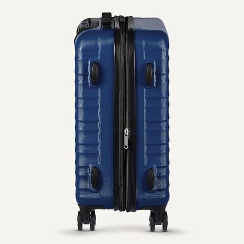 Amazon Basics 2-Piece Hardside Luggage Set (21", 30"), Expandable, Scratch-Resistant Finish, Telescoping Handle, Four Multi-directional Wheels, Navy Blue