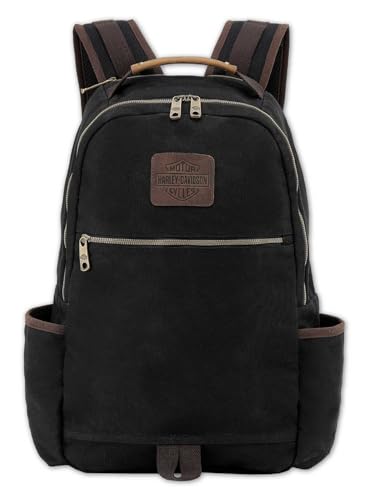 Harley-Davidson Heritage Bar & Shield Logo Canvas Classic Backpack - Black