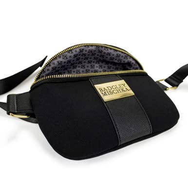 BADGLEY MISCHKA Sage Scuba and Vegan Leather Belt Bag | Fanny Pack | Sling (Burgundy)