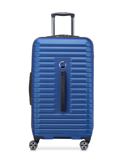 DELSEY PARIS Cruise 3.0 Hardside Expandable Luggage with Spinner Wheels, Blue, Checked 26 Inch Trunk