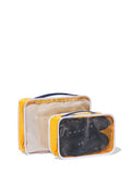 Paravel Full View Packing Cube Duo | Expandable See Through Luggage Packing Organizer for Travel Accessories | 2 Pack Storage Cubes | Canyon Yellow
