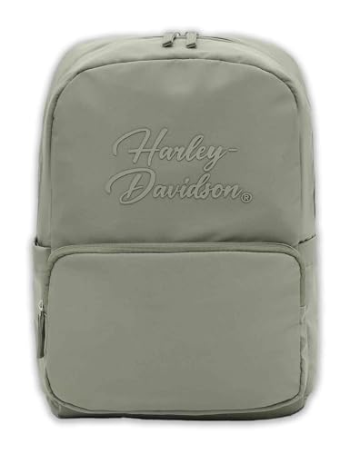 Harley-Davidson Women's Black Opal II Backpack, Water-Resistant Nylon, Oil Green