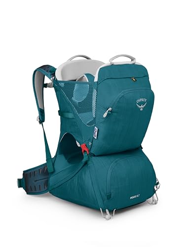 Osprey Poco SLT Lightweight Child Carrier Backpack – Slimmed-Down Hiking Carrier for Toddlers with Safety Harness, Sunshade, and Ventilated Backpanel – Lightweight Travel-Friendly Option, Deep Peyto