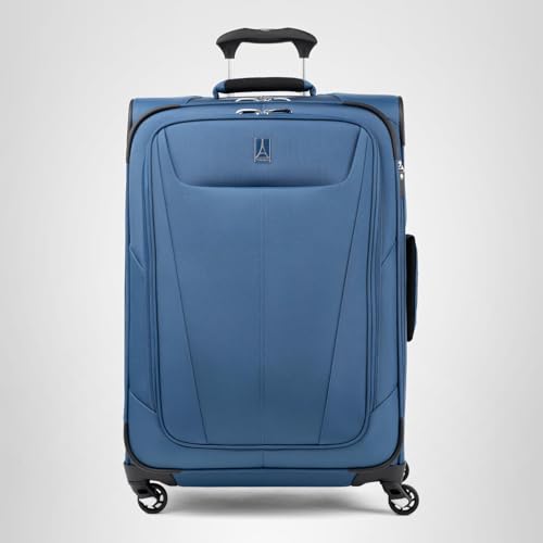 Travelpro Maxlite 5 Softside Expandable Luggage with 4 Spinner Wheels, Lightweight Suitcase, Men and Women, Ensign Blue, Carry-on 21-Inch