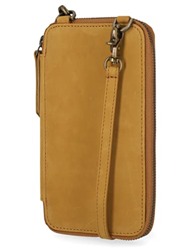 Timberland Women's Rfid Leather Phone Crossbody Wallet Bag, Wheat (Nubuck), One Size