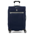 Travelpro Platinum Elite Softside Expandable Checked Luggage, 8 Wheel Spinner Suitcase, TSA Lock, Men and Women, Dark Blue, Checked Medium 25-Inch