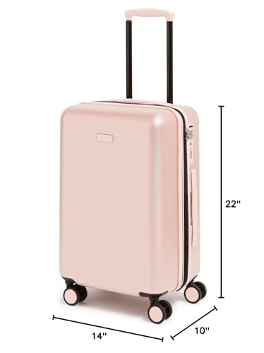 Hardside Rolling Suitcase Luggage, Rose Quartz, 22" Carry On