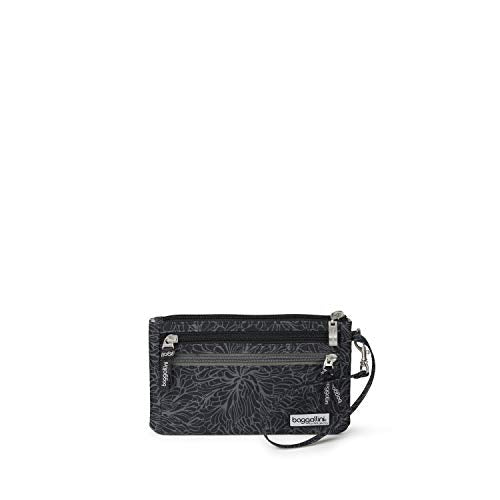 Baggallini Unisex Adult Luggage Only Rfid Currency Organizer Travel Wallet, Midnight Blossom