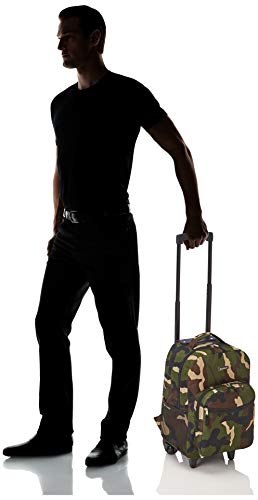 Rockland Double Handle 17" Rolling Backpack, Camo