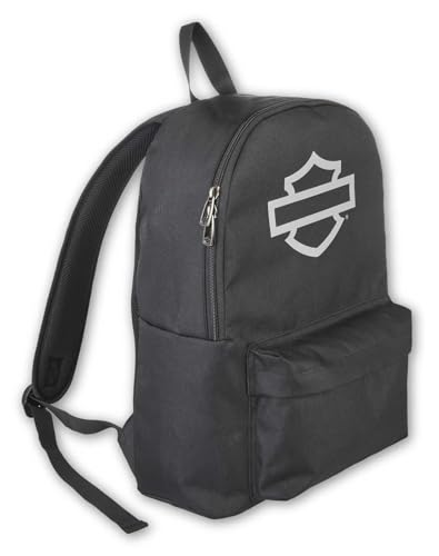 Harley-Davidson Bar & Shield Graphic Backpack w/Adjustable Straps - Black/Gray