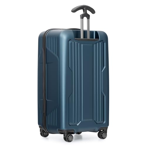 Traveler's Choice Ultimax II Polycarbonate Hardside Luggage with Spinner Wheels, Matte Navy, 28-Inch Medium Trunk