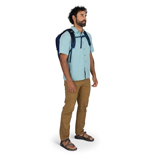 Osprey Farpoint Fairview Travel Daypack for Men and Women - Carry On Personal Item Backpack with Laptop Sleeve, Antique Blue