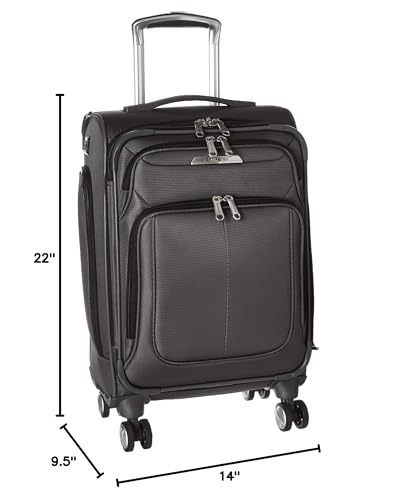 Samsonite Solyte DLX Softside Expandable Luggage with Spinner Wheels, Mineral Grey, Carry-On 20-Inch