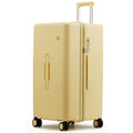 mixi 26'' Max Trunk Luggage Large Checked Luggage PC Hard Shell Rolling Travel Suitcases with Spinner Wheels & TSA Lock, Lark Yellow