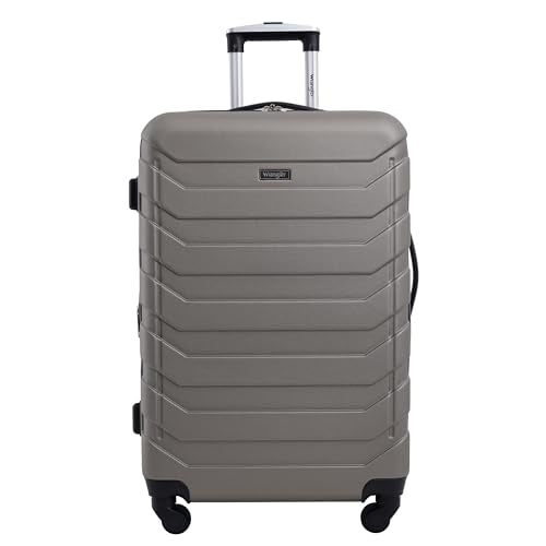 Wrangler 4 Piece Miami Luggage and Packing Cubes Set, Desert Taupe