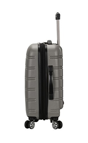 Rockland Melbourne Hardside 2 Piece Expandable Spinner Wheel Luggage Set, (20"/28"), Silver
