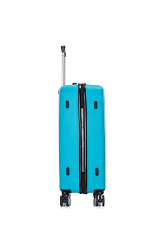 Rockland Malibu Hardside Spinner Wheel Luggage, Turquoise, 19", 24", 28"