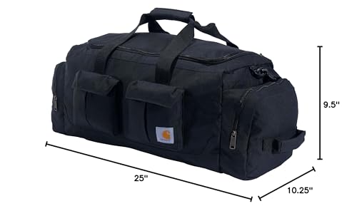 Carhartt 40L Utility Duffel, Heavy-Duty Gear Bag for Jobsite, Gym, & Travel, Duffel Bag (Black), 40L