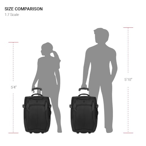 SwissGear Apex Exec Wheeled Rolling Duffel Bag, Black, 2-Piece Set (20/28)