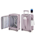 BAGSMART Top Opening Carry On Luggage 22x14x9 Airline Approved with TSA Lock, Expandable 20 Inch Deep Compartment Hard Shell Suitcases with Double Spinner Wheels, Purple