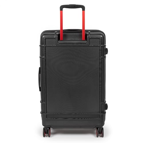 EASTPAK Resist'R Zip L – 90L Hardshell Suitcase with Dual Compartments, TSA Lock, Silent 360° Spinner Wheels & Water-Resistant Design, Black