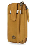 Timberland Women's Rfid Leather Phone Crossbody Wallet Bag, Wheat (Nubuck), One Size