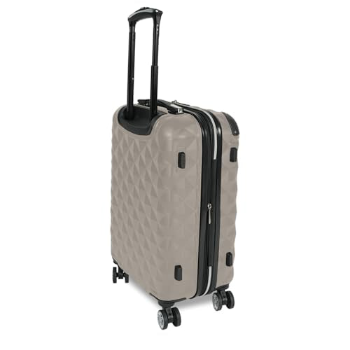 Kenneth Cole REACTION Diamond Tower Collection Lightweight Hardside Expandable 8-Wheel Spinner Travel Luggage, Rye, 2-Piece Set (20" & 28")