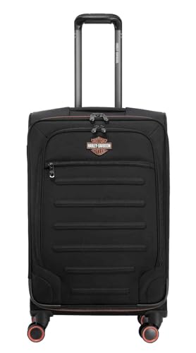 Harley-Davidson 26 in. Cruiser Soft Sided Expand Spinner Wheeling Luggage, Black