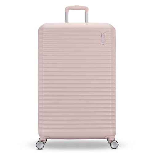 American Tourister Stratum 3.0 Large 28-Inch Spinner, Airline Approved, Durable Hardside Luggage, Expands 1.5", RightHeight™ Adjustable Handle, Pink Blush