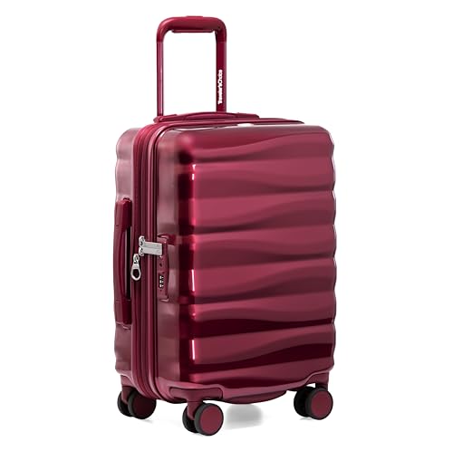 Traveler's Choice Edinburgh II Hardside Spinner Luggage, TSA Lock, Red, 21" Carry-on