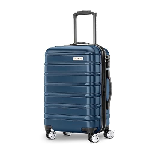Samsonite Omni 2 Domestic Carry-On Luggage - 22x14x9 Airline-Approved - Features Expandable Polycarbonate Shell, 360° Wheels, TSA Lock - Amazon Exclusive - Lagoon Blue