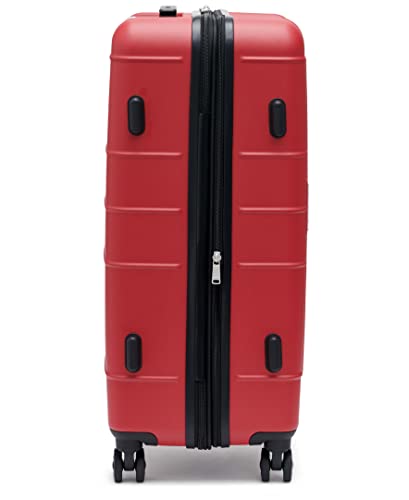 Tommy Hilfiger Women's Hardside Upright Luggage Set, Red, One Size