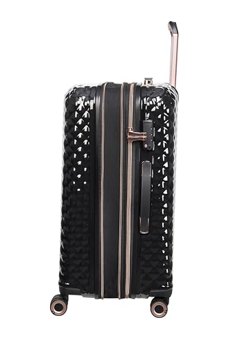 It Luggage Glitzy 21" Hardside Carry-On 8 Wheel Expandable Spinner, Black