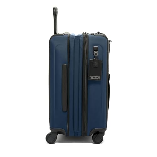 TUMI - Alpha Large Dual Access Expandable 4-Wheeled Carry-On Luggage - Zipper Expansion - Durable and Lightweight Travel Suitcase - TSA Lock Tracer - Navy Blue