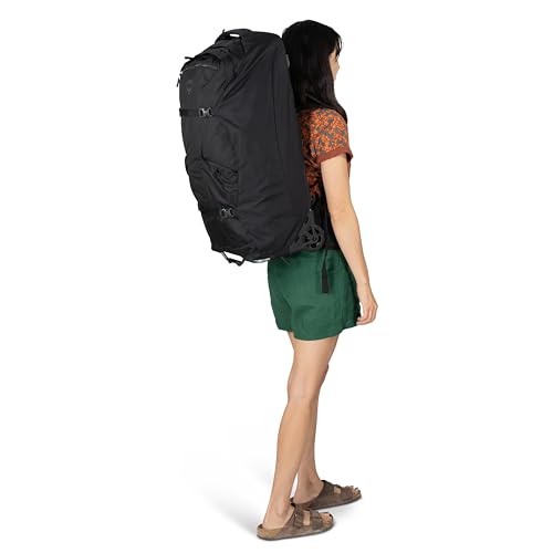Osprey Farpoint Fairview 65L Wheeled Travel Pack - Rolling Backpack Travel Bag - Luggage with Wheels, Antique Blue