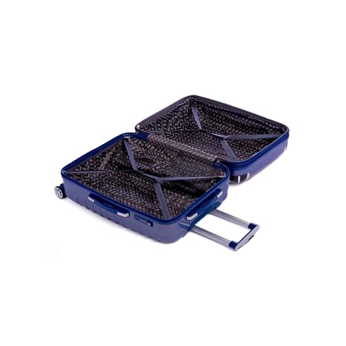 Gabbiano Vintage 3-Piece Luggage PC Hard Shell Set – Expandable Polycarbonate Luggage Set with Spinner Wheels, TSA Lock, Hardside Vintage Luggage Sets (Blue, Carry-On 21")