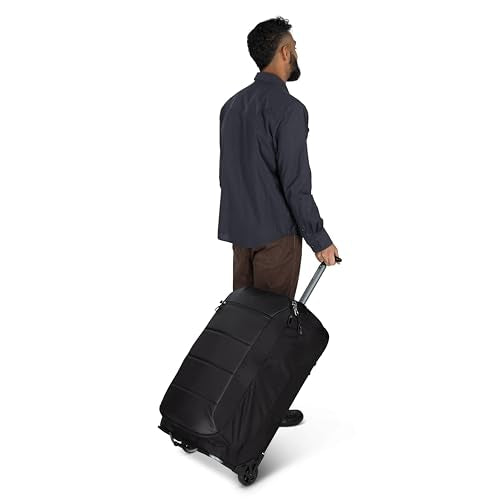 Osprey Ozone 2-Wheel 80L/27 Checked Luggage - Lightweight Rolling Bag with High Clearance and Oversized Wheels - Travel Suitcase with Mesh Organization, Trolley Handle and Add-a-Bag Strap, Black