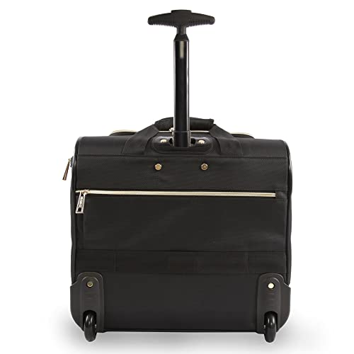 BEBE Danielle - Wheeled Under The Seat Carry On Bag Carry-On Luggage, Croc Black