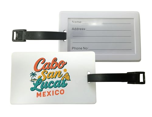 Cabo San Lucas Mexico Typographic Design Souvenir Luggage Tag