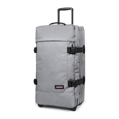 Eastpak Tranverz M – 78L Large Wheeled Luggage with Dual Compartments, TSA Lock, Compression Straps & Smooth-Wheeling System, Sunday Grey