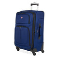 SWISSGEAR Sion Softside Expandable Spinner Luggage Durable Lightweight Travel Suitcase, Blue, Checked-Medium