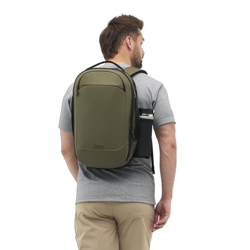NOMATIC Navigator RS Pack 15L: 15L Premium Backpack w/ 6L Built-In Expansion - Water Resistant Anti Theft Backpack - Laptop Bag - Computer Backpack - Expandable Ranger Green Backpack