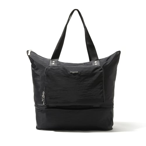Baggallini Women's Carryall Expandable Packable Tote, Black