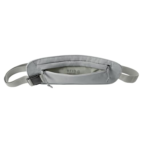 Eagle Creek Undercover RFID Money Belt – Slim Travel Waist Pouch with RFID Blocking – Secure Passport, Cards & Cash – Adjustable Strap – Lightweight & Discreet – Storm Grey