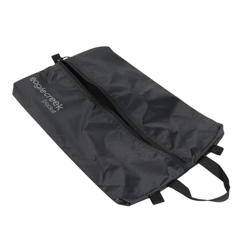 Eagle Creek Pack-It Isolate Shoe Sack - Breathable Shoe Sack for Travel - Lightweight & Portable - Washable - Water-Resistant - Easy-Grab Zipper - Top Handle - Black